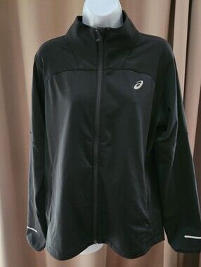 ASICS Lite-Show Womens Winter Running Jacket Black Size Medium